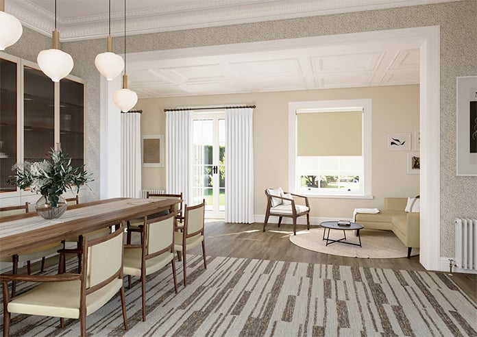 Rimini (Blackout), Mocha & Illusion Sandy - Double Roller Blind - Image 6